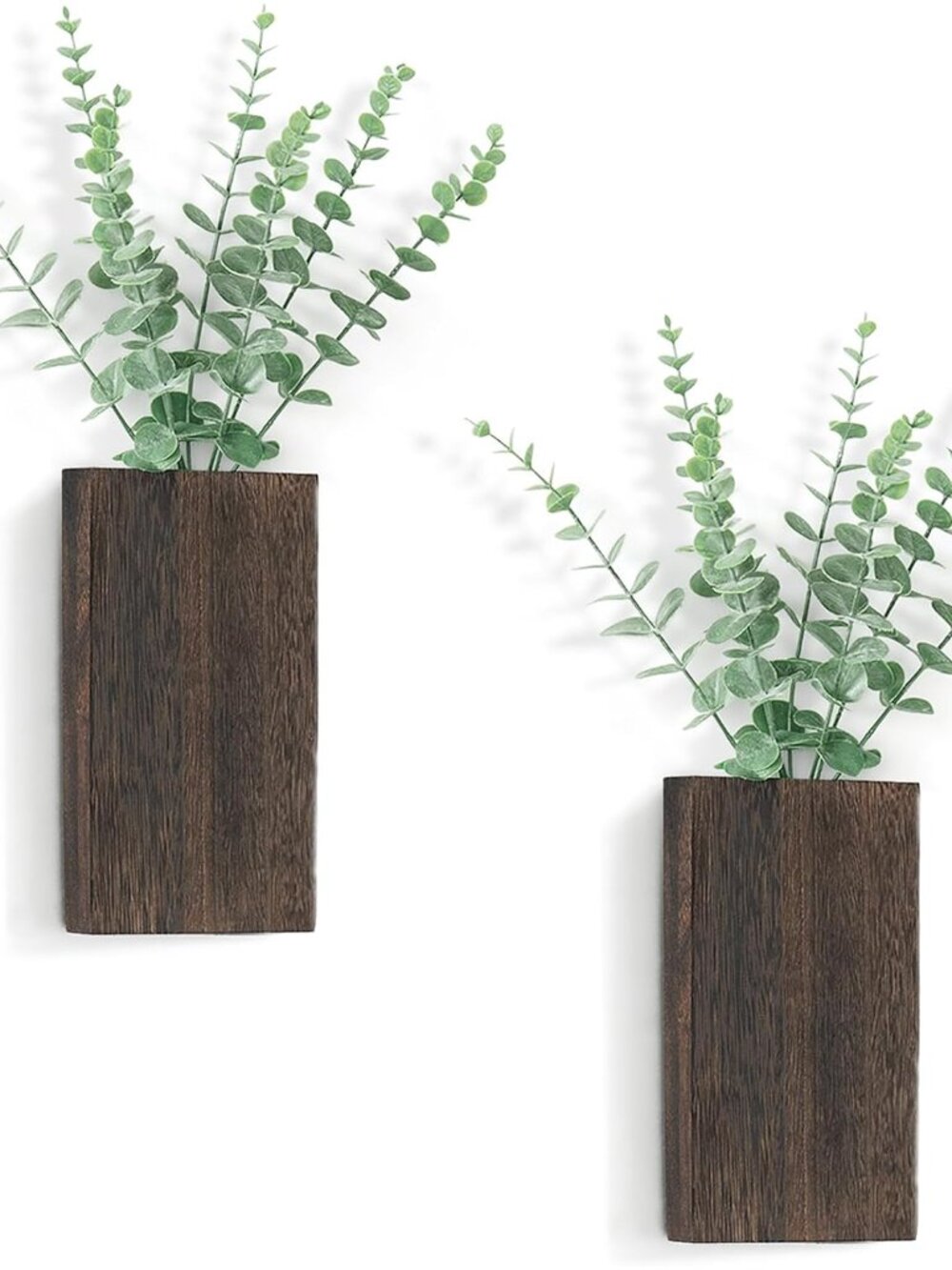 2 PCS Wall Planter Vase with Fake Plants for Farmhouse Wall Art Decor